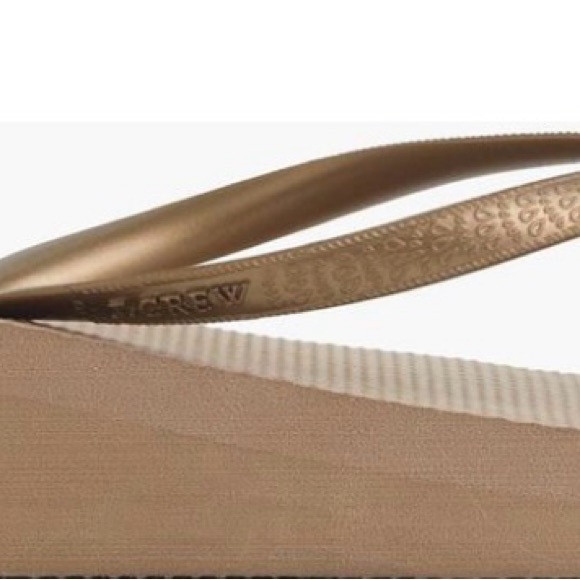 J Crew Skinny Wedge Flip Flop Gold - Picture 6 of 6